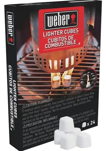24-Pack Firestarter Cubes for Charcoal & Grill Lighting - Odorless & Wet-Weather Safe