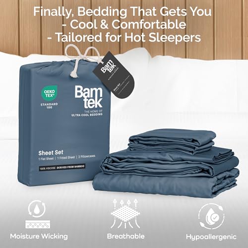 Storm Queen Size Bamboo Sheets 4PC Set - Viscose from Bamboo, Hypoallergenic & Breathable
