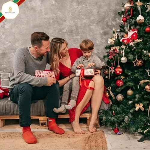 Paramexview¢ç 24 Pcs Christmas Balls Set, 40mm/1.57" inch, Christmas Tree Hanging Shatterproof Ornaments Decoration, Pre-Hooked Hanging Balls, Seasonal Home Decoration for Trees (Red)