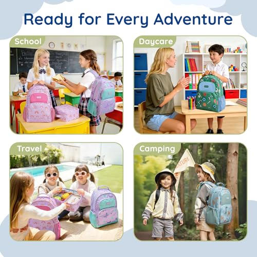 Truck Kids Backpack Set for Boys & Girls 4-8 - 3PCS Kindergarten School Bag