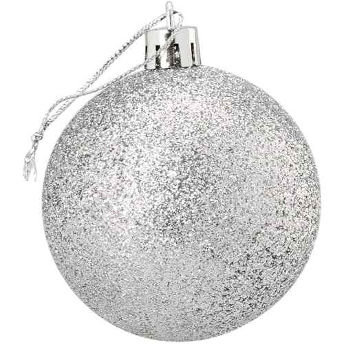 Juvale Aqua Mini Shatterproof Glitter & Mirror Ball Ornaments - 1.5-Inch Teal & Silver 48-Pack - Shatterproof Ornaments for Mini Tree