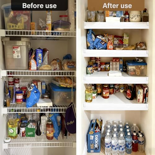 CLICLIE Wire Shelf Covers, 30" W X 12" D PVC Wire Rack Covers for Pantry