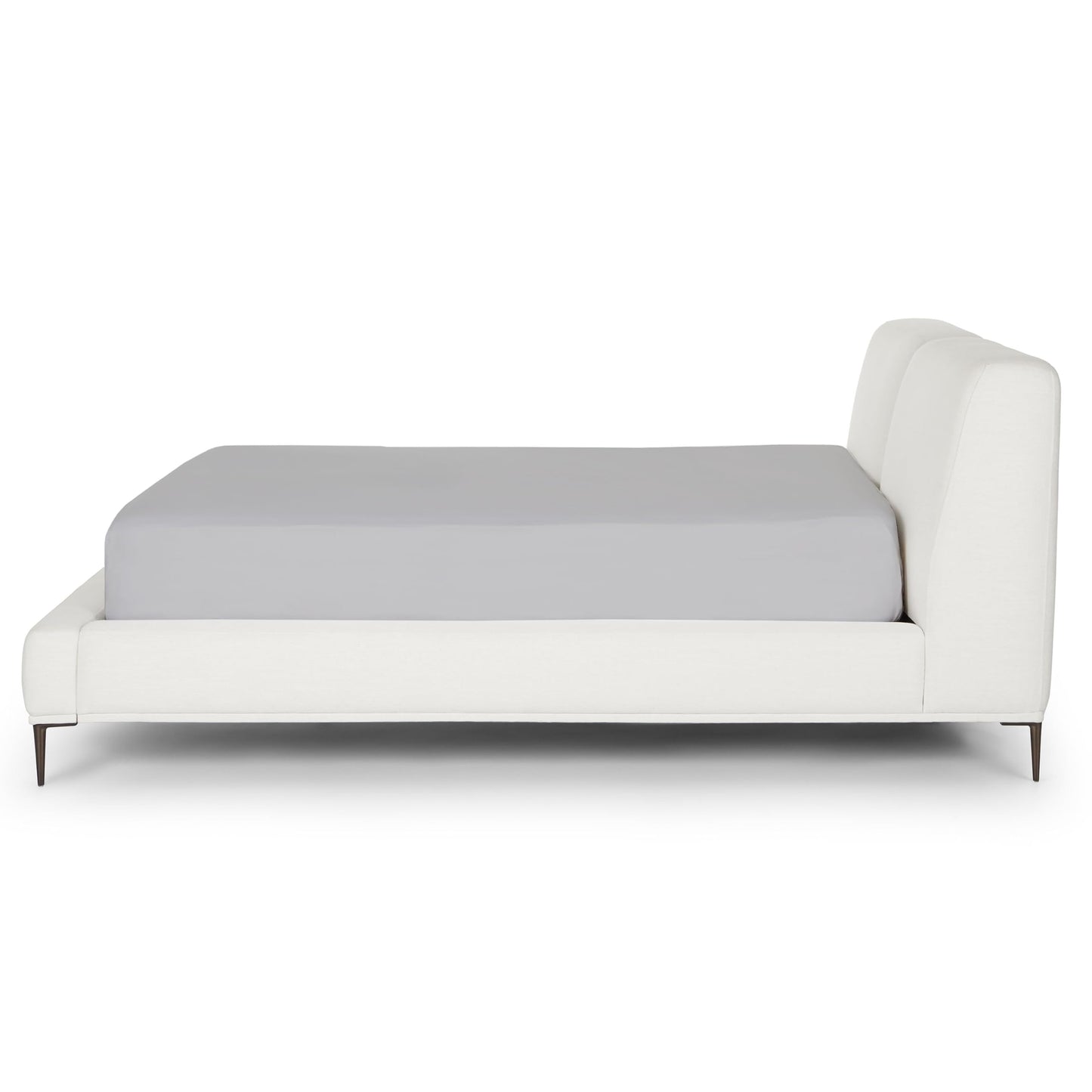 Flex Top King Fitted Sheets for Sleep Number Bed - Half Split King Fitted Sheet, 34" Split, Fits Up to 15" Deep Mattress - Light Grey