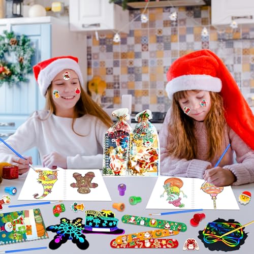 24Pack Christmas Coloring Books Kids Party Favors Bulk Holiday Gifts & Toys