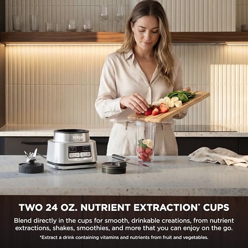 Ninja Foodi Personal Blender & Smoothie Bowl Maker - 1200W, SS101, Includes 14oz & 24oz Cups