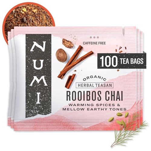 Rooibos Chai Tea - 100 Organic Herbal Tea Bags - Caffeine Free - Variation: Rooibos Chai / 100 Count