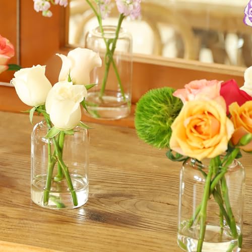 Clear Glass Bud Vases Set of 24 | Small Flower Vases for Centerpieces & Decor - Variation of THIS listing