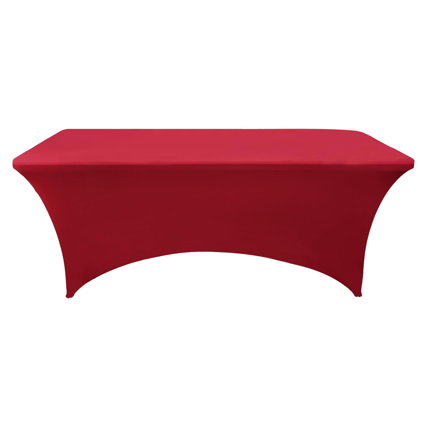 ZarzaaSik 2-Pack 6ft Spandex Table Covers for Rectangle Standard Folding Tables - Wrinkle Resistant Stretch Tablecloths - Ultimate Fitted Table Protector for Parties, Trade Shows, Banquet