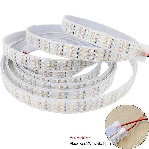 16.4Ft Waterproof LED Strip Lights - Daylight White 6000K, Cuttable & Linkable