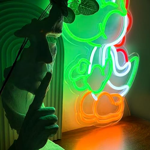 Dinosaur Neon Sign for Bedroom & Game Room - Dimmable LED Wall Decor