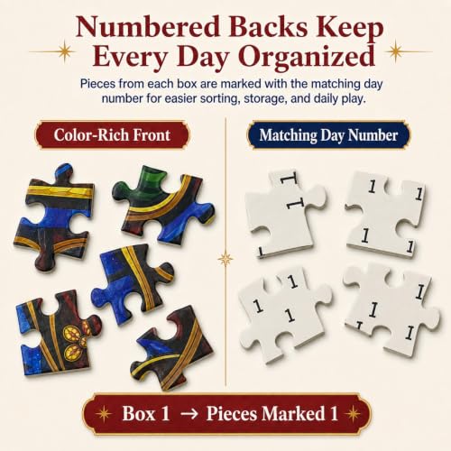 Nativity Advent Calendar Puzzle 1008-Piece, 24-Day Christmas Countdown for Adults