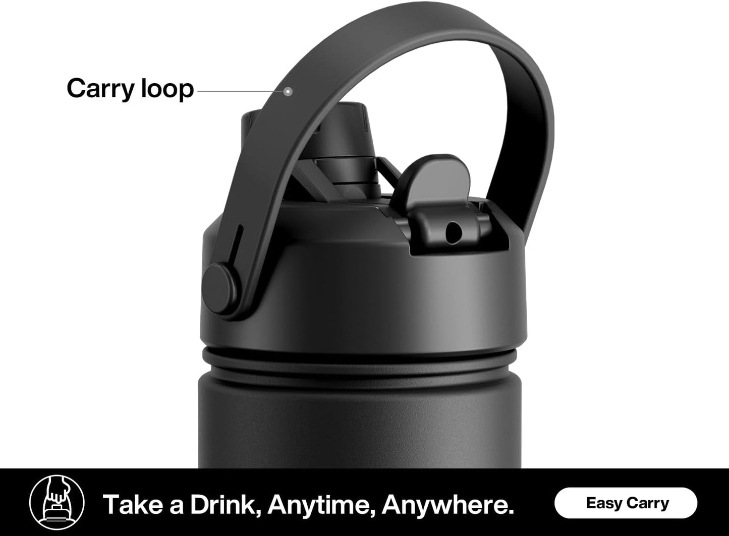 POWCAN 26 oz Insulated Water Bottle - 2-in-1 Straw & Spout Lid, Keeps Drinks Cold 24H, Leak-Proof, Fits Car Cup Holder
