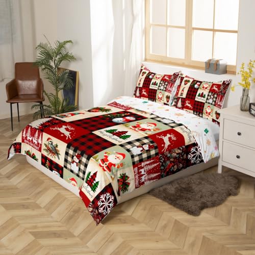 Castle Fairy Xmas Theme Bedding Set Full 80x90 with Christmas Tree & Deer Pattern