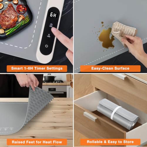 FYY Extra Long Warming Mat for Food, Rapid and Full Surface Heating