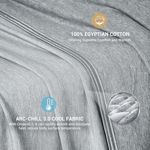 Elegear Arc-Chill 3.0 Cooling Blanket Twin Grey - Stay Cool & Sleep Better
