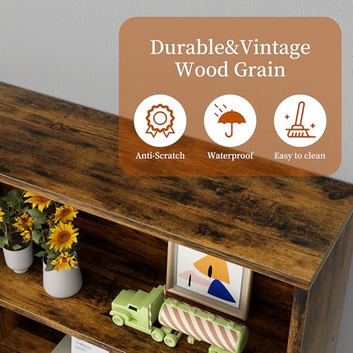 Vongrasig 71”H Tall Bookshelf, 6-Tier Bookcase, Display Bookshelves,
