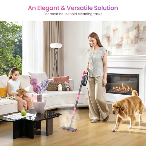 Schenley Steam Mop for Hard Floors - Fast Heat-Up, 3 Steam Modes, Detachable Handheld Steamer