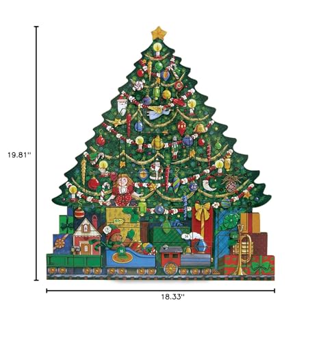 Byers' Choice Christmas Tree Advent Calendar AC02 – 24-Door Wooden Countdown