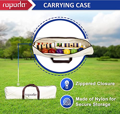 ROPODA 28-inch Six-Player Croquet Set Outdoor Lawn Game for Adults & Kids