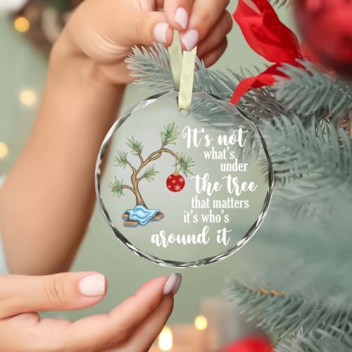 Its Not What's Under The Tree Glass Ornament – Christmas Gift for Family & Friends