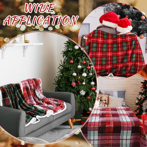 Tiamon Christmas Throw Blanket Set with Sherpa & Flannel, 50x60 Inches