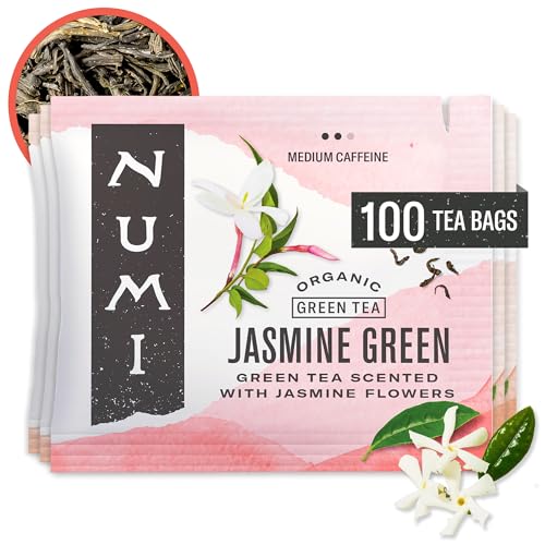 Organic Jasmine Green Tea Bags - Fair Trade, USDA Organic, 100 Count