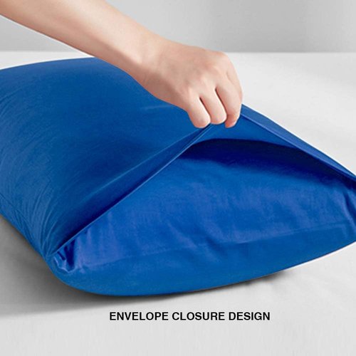 FLXXIE Pillow Cases - Soft Microfiber Standard Size Pillow Covers | 2-Piece Set, 20x26, Royal Blue