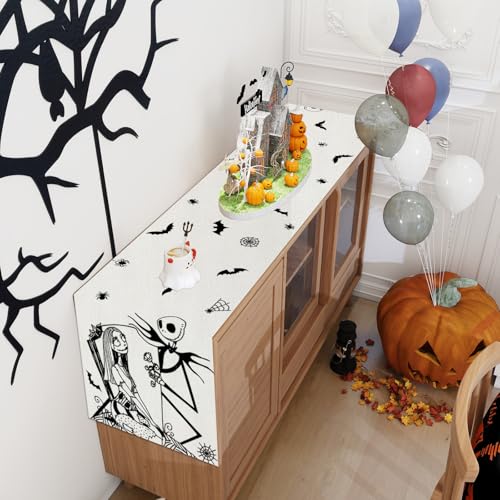 Halloween Table Runner - 13x72 Inch Fall Holiday Dining Decor