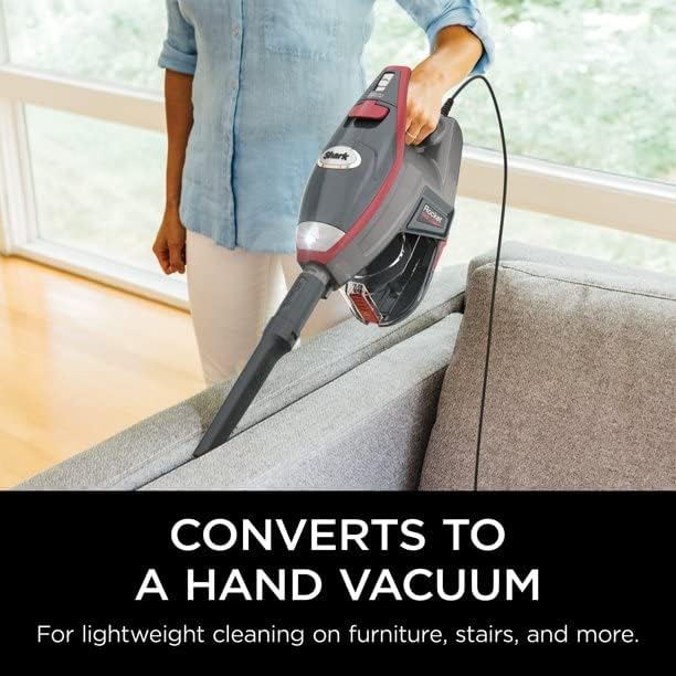 SHARK HV370 Rocket Pro Corded Stick Vacuum - Powerful Suction, Comet Red | Renewed Condition