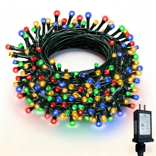 RPGT 500 LED Christmas String Lights 172ft Multicolor; 12 Modes, Plug-in
