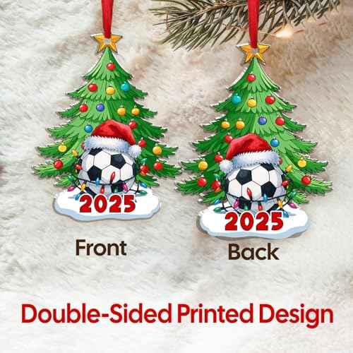 NewEleven Soccer Ornament 2025 - Soccer Gifts for Girls, Men, Women - Soccer Ornaments for Christmas Tree Gift from Friend, Family - Christmas Ornaments