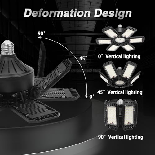 AUDLES 200W LED Garage Lights 4 Pack, Bright Ceiling Shop Lights, 6500K