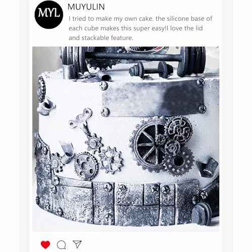 Cogs Wheel Silicone Molds, 3 Packs Steampunk Gears Clay Molds for Chocolate Baby Birthday Cake Gadget Decoration Cupcake Toppers Polymer Clay Crafts Resin