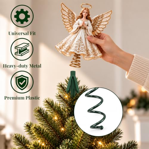 Christmas Tree Topper Holder - Adjustable Metal Stabilizer for Tree Toppers