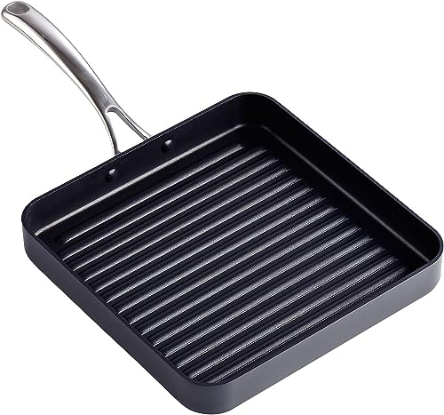 Cooks Standard 11-Inch Hard-Anodized Nonstick Square Grill Pan for Indoor Cooking
