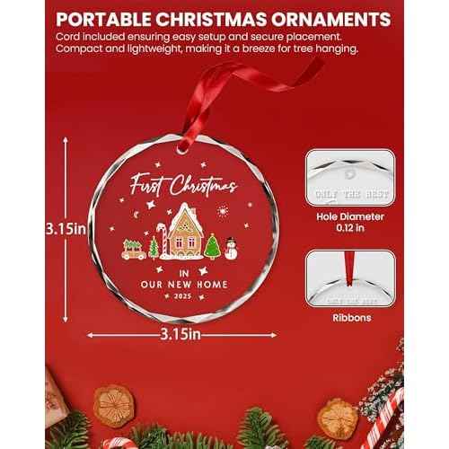 House Warming Gifts New Home, Our First Christmas in Our New Home Ornaments, Housewarming Gifts 2025 for Women Men Homeowner, New Apartment Essentials