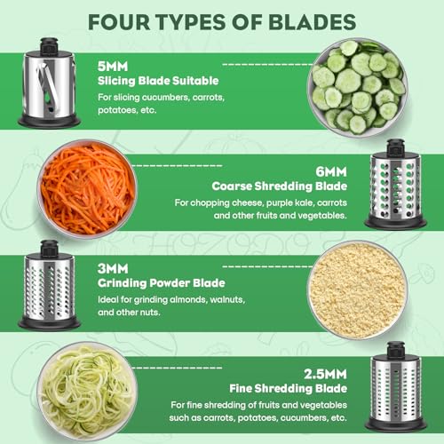 HOZODO Silver Slicer Shredder Attachment for KitchenAid Stand Mixer