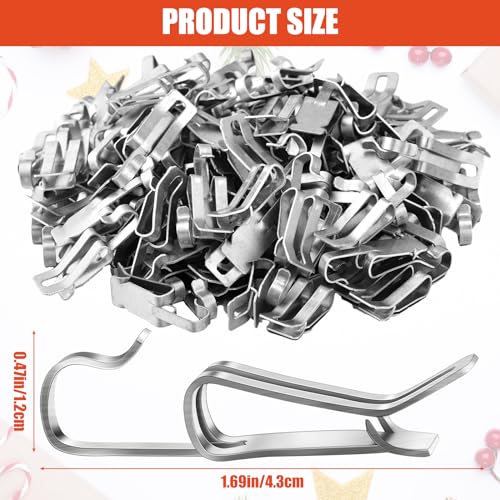 Tandefio 150 Pcs Aluminum Christmas Light Clips Gutter Hangers - Weatherproof