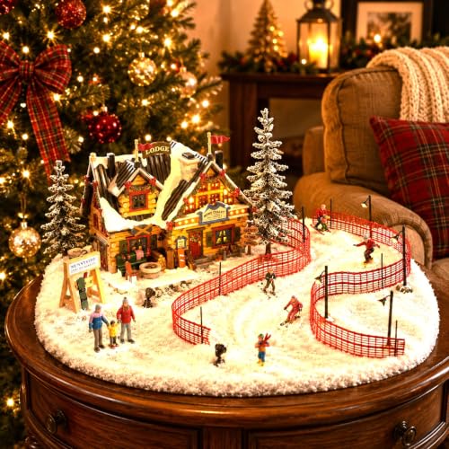 Lemax Apres-Ski Lodge Set #56676 Collectible Lighted Building