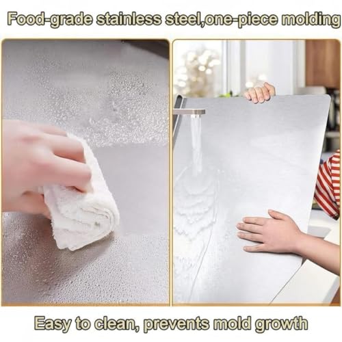 Stainless Steel Cutting Board 23.6 x 22.8 inches, Non-Adhesive Kitchen Surface - Variation of THIS listing