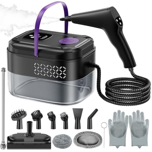 Handheld Steam Cleaner 248°F 9s Heat-Up with 19 Accessories for Home Cleaning