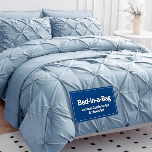 Queen Comforter Set All Season Bed in a Bag French Blue - Lane Linen