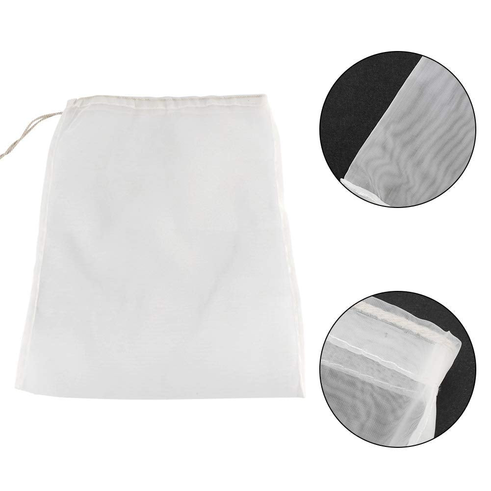 100 Mesh Food Grade Wine Filter Bag Reusable Home Brew Beer Making Extra Fine Extraction Sack Best for Straining Food Nut Milk Brewing Needs(28x45cm)