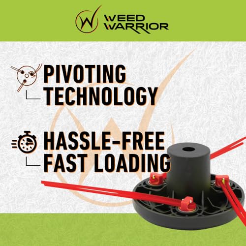 Weed Warrior PivoTrim Universal Fixed Line Trimmer Head - 6 Line Replacement for Gas & Cordless String Trimmers