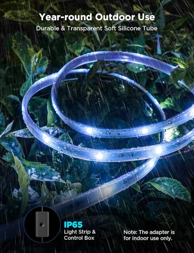 Govee Outdoor LED Strip Lights, 65.6ft Smart Lights Work with Alexa