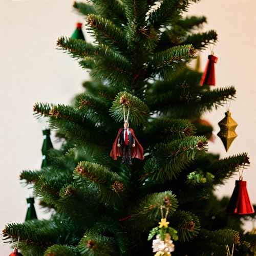 Funny President Donald 2025 Ornaments, 2D Flat President Donald Decor for Car, Funny Christmas Tree Ornaments, Donald 2028 Merchandise(2PCS Super Hero)