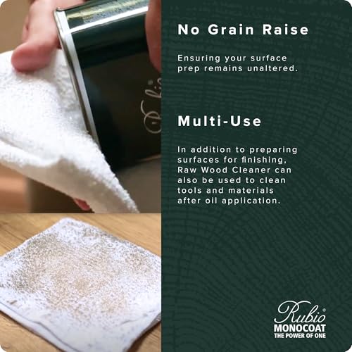 Rubio Monocoat Raw Wood Cleaner 33.81 oz | Dust & Surface Prep for Oil Finish