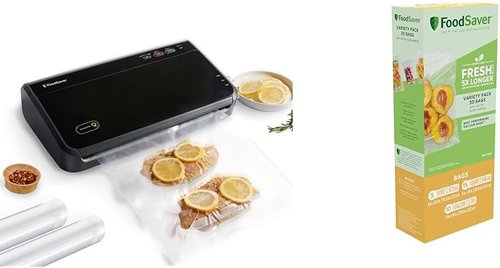 FoodSaver Vacuum Sealer Machine - Automatic Bag Detection & Variety Pack (30-Count)