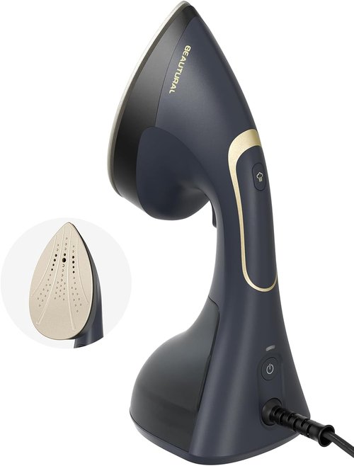 Beautural Steamer for Clothes - 2-in-1 Handheld Steam & Iron, 1200W Fast Heat-Up, Auto-Off, Ceramic Plate