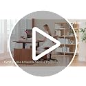 Ergonomic Cross Legged Office Chair with Adjustable Height & Bentwood Back - White / Contemporary